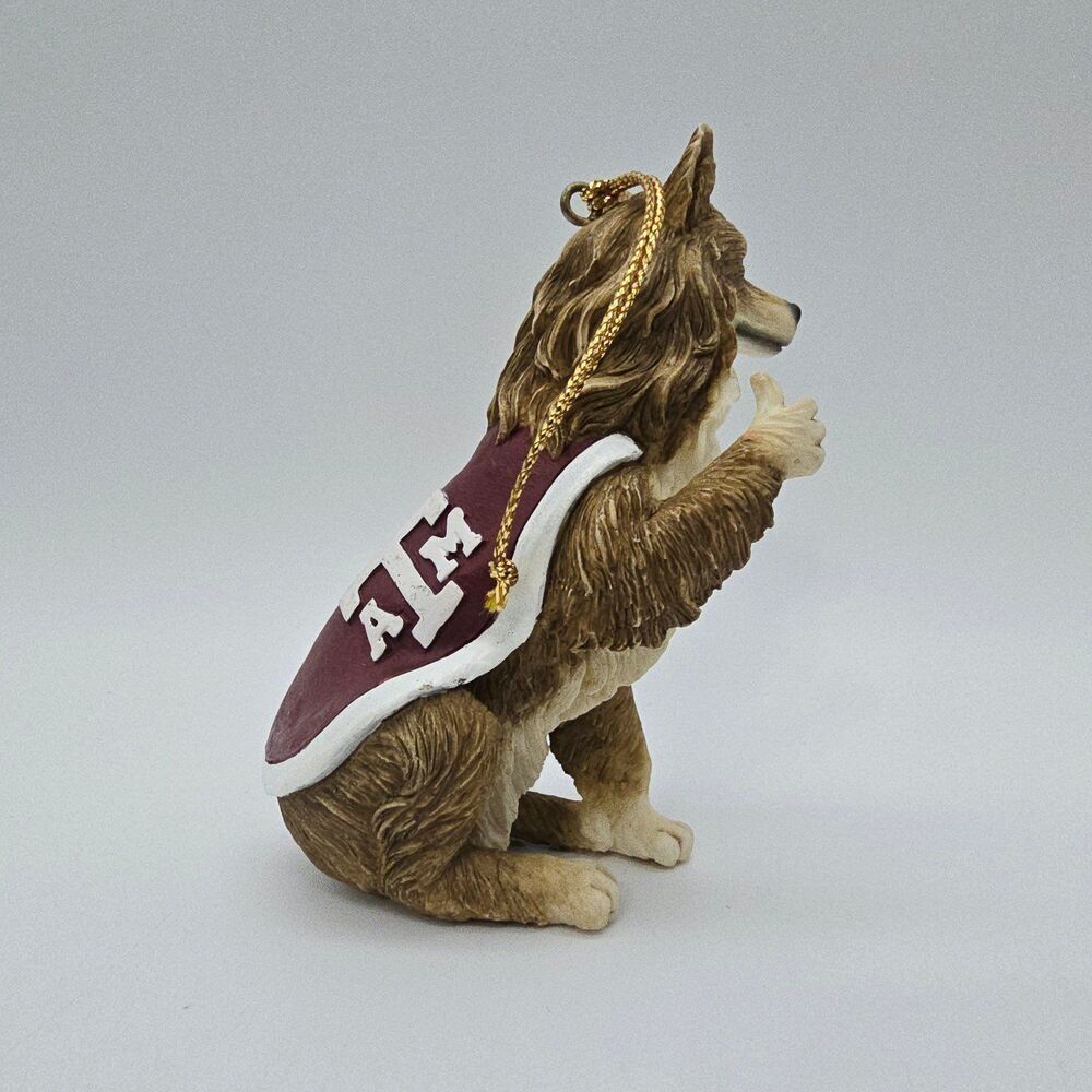 TEXAS A&M AGGIES REVEILLE Collie Mascot Ornament - Picture 4 of 8
